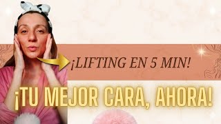 ¡EFECTO LIFTING en 5 MIN! ✨ Masaje Facial Antiarrugas y Firmeza