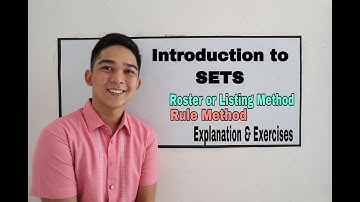 Introduction to Sets Part 1 - Roster & Rule Method I Señor Pablo TV