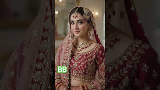 red bridal lehenga in sabyasachi design #wedding #weddingattire #bb #viralvideo #bushrabridal