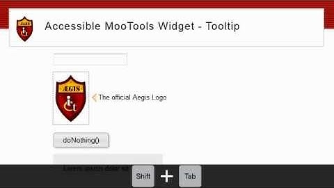 Accessible MooTools Tooltips