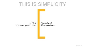 How to Install the System Board for AC690 Variable Speed Drive