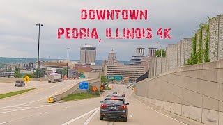 Illinois' 2nd Largest Urban Area: Downtown Peoria, Illinois 4K.