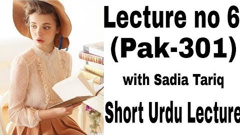 Lecture no 6 (Pak-301)#V.uShort Urdu Lecture With Sadia Tariq