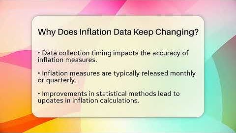 Why Does Inflation Data Keep Changing? - Inflation Insight Channel