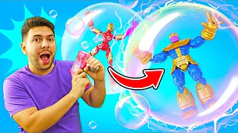 ¡Nuevo traje PODEROSO de Iron Man! Juegos de Superhéroes en el taller de Eduardo
