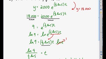 MCV4U Unit 4 Day 5b Exp Growth Decay Ex 1 Video Lesson