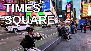 NEW YORK CITY Walking Tour [4K]  TIMES SQUARE