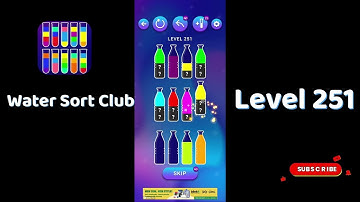 🎮 Water Sort Club Level 251 Walkthrough | Fun Liquid Sorting Game 💧 | SolutionGuruji