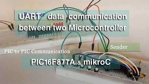 Data communication between two microcontroller use PIC16F877A