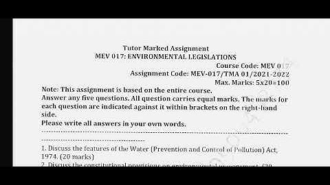 MEV 17 SOLVED ASSIGNMENT 2021-22 / PDF WATSAPP ME8228091239 #ignou MSCENV