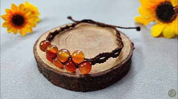 DIY Macrame Bracelet With Beads | Beaded Bracelet Tutorial