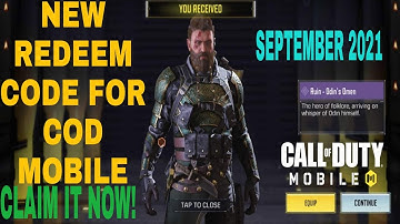 *September 2021* Call Of Duty Mobile New Redeem Code | Cod Mobile Redeem Code