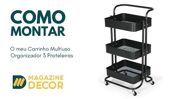 Carrinho Multiuso Organizador 3 Prateleiras em Ferro