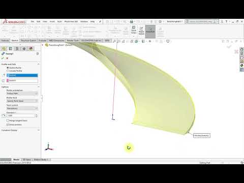 Twist Sweep in Solidworks
