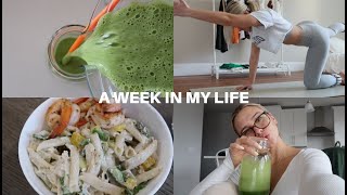 week vlog | cutting my hair (I got bangs), healthy recipes & workouts for the week