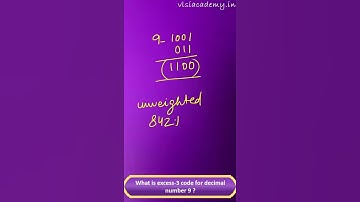 excess 3 code | Digital Electronics under 59 seconds | VLSI Academy