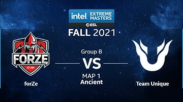 CS:GO - forZe vs. Team Unique [Ancient] Map 1 - IEM Fall 2021 - Group B - CIS