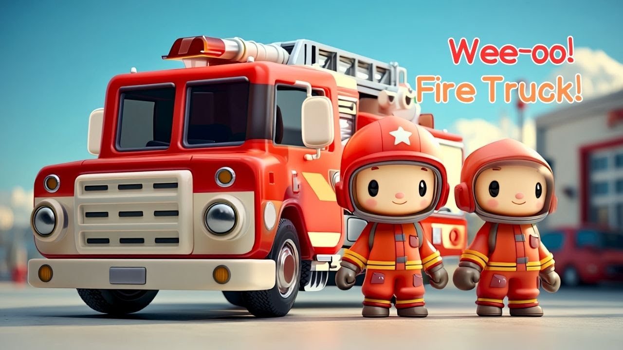 Brave Fire Truck Adventure | Wee-oo Song for Kids