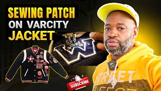 Sewing Patch on varcity jacket