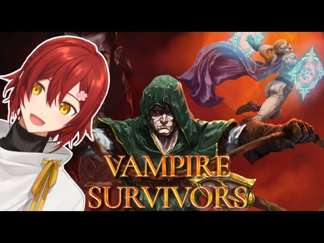 【vampire survivors】巷で流行ってるけど実は完全初見なんです。【花咲みやび/ホロスターズ】のサムネイル