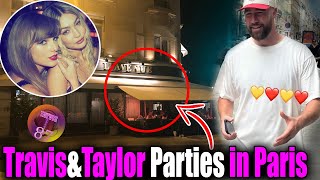 Taylor & Travis ENJOY PARTY with Gigi & Bradley at l'avenue restaurant in Paris