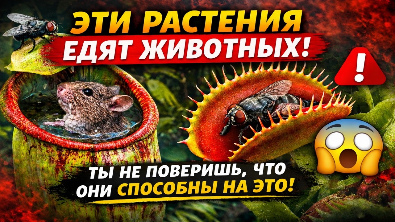 Эти растения едят животных! Ты не поверишь, что они способны на это