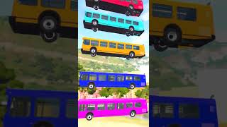 BeamNG Drive Mixed Colorfull Buss Fall Testing #shorts
