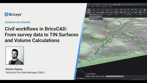 Civiele workflows in BricsCAD: van meetgegevens tot TIN-oppervlakken en volumeberekeningen┃BricsC...