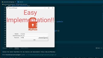 Python GUI Password Manager App | Python GUI Password Generator😍 | Get  passwords with python