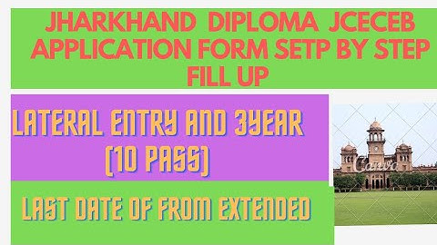 Jharkhand Diploma From fill up step by step. Jharkhand polytechnic exam from online kese bhare.