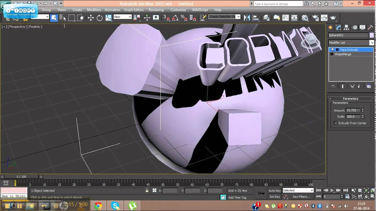 3ds max SHAPE AND FACE EXCLUDE