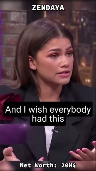 Zendaya give some advice for a good Mindset - YouTube