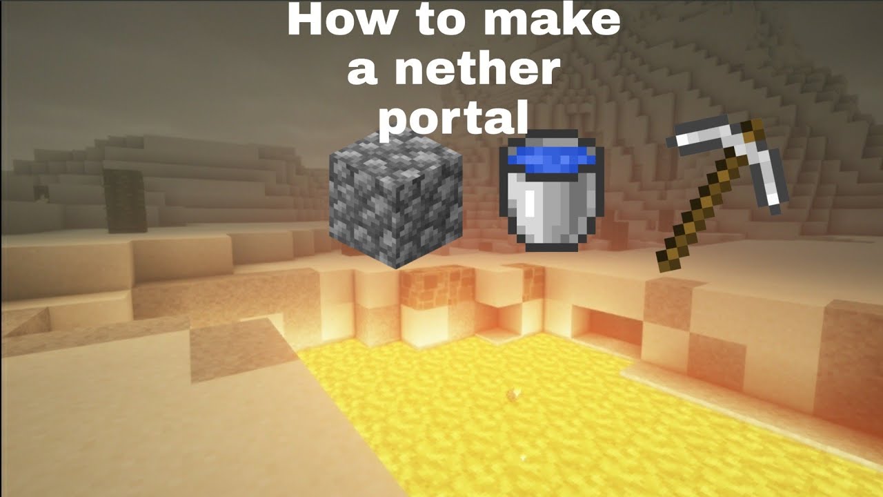 How to make a nether portal out of a lava pool