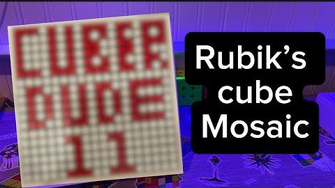 My first Rubik’s cube mosaic!