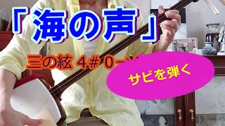 三味線独学の基礎授業　沖縄のヒット曲桐谷健太の「海の声」　文化譜の勘所を見ながらサビを弾く　♪空の声が聞きたくて～　何度繰り返して弾いても、気持ちいいメロディ　＃Shamisen