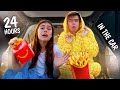 24 HOUR CHALLENGE in my dad's car! How do you make a house in a car? Nastya Artem Mia