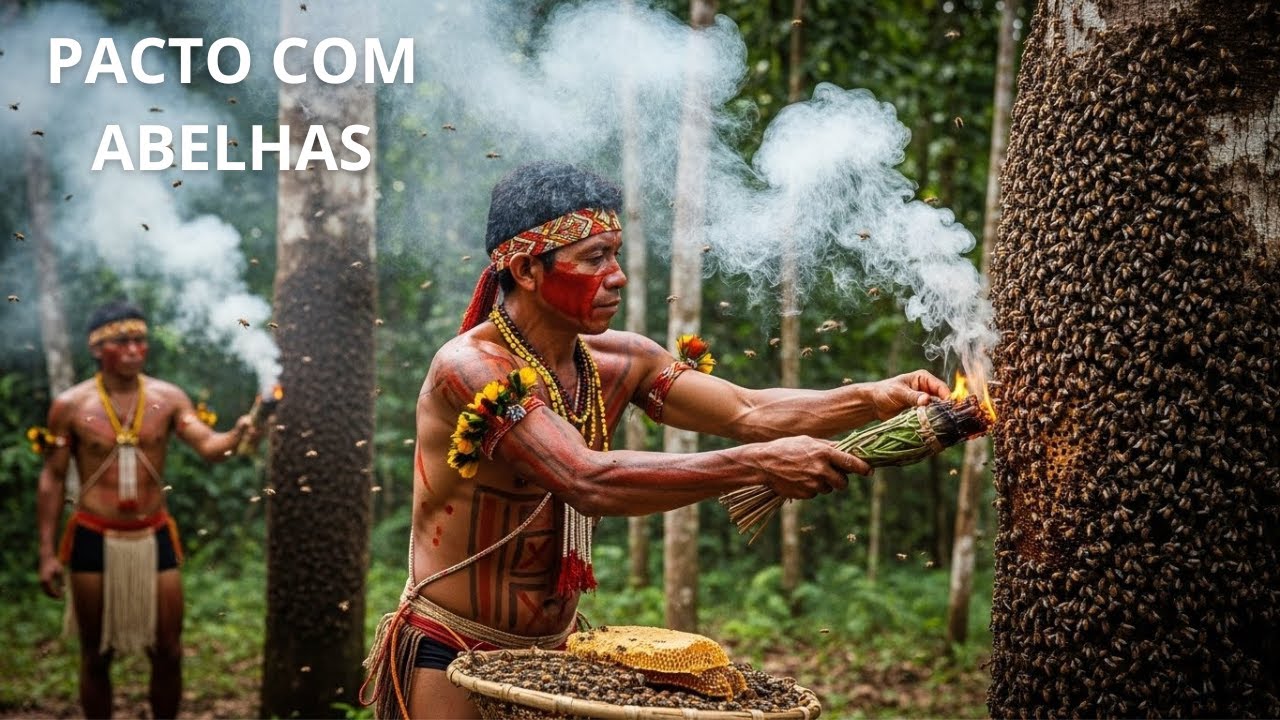 Porque Indígenas Nunca Levam Ferroada Mortal de Abelhas (Técnica Yanomami)