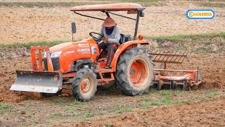 รีวิวการทำงานรถไถคูโบต้า 36 แรง 3 สูบ!! KUBOTA L3608 เล็กๆ งานนาสุดจัด