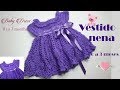 Elegante y hermoso vestido bebe a crochet (ganchillo) tutorial paso a paso