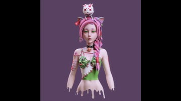 neko real time render 3d model low poly game ready
