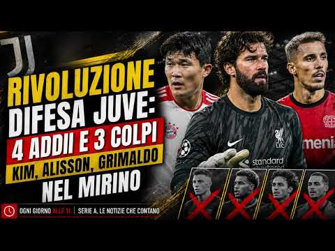 Video juventus difesa rivoluzione kim alisson grimaldo b