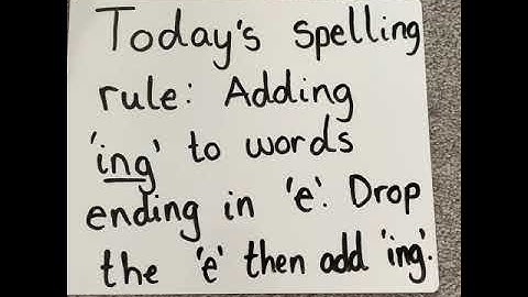 Spelling rule: adding ‘ing’ to words ending with an ‘e’