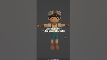 Create a cute 3D character with me #blender #gamedev #godot #3dart