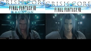 Final Fantasy VII Crisis Core - Zack vs Sephiroth - Scene Comparison (Original vs Reunion)