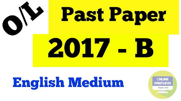 O/L 2017 Mathematics Past Paper Discussion in English Medium | Part 1 -B | Session C | Online පන්තිය