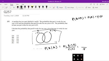 SOA Exam P Question 257 | Conditional Probability