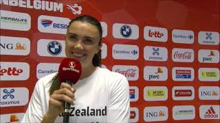 Interview with NorwayPlayer Ingrid Engen (Barcelona) after the 1-0 win in Belgium & WM Qualification