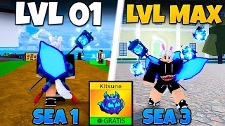 Do Level 01 ao Level Máximo de Maestria Com a Nova Fruta Kitsune vs Todos os Bosses do Blox Fruits