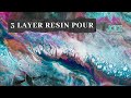 3 layers and 3 different resins Epoxy Resin pour | Resin swipe