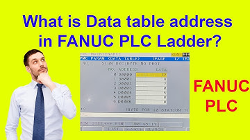 Data tables in FANUC PLC ladder